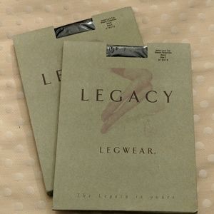 Set of 2 pair Legacy Italian lace sheer pantyhose